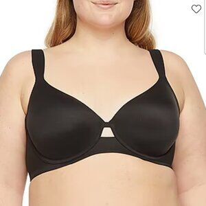Ambrielle Super Soft Black Bra Full Coverage Underwire Memory Foam New Plus 44C